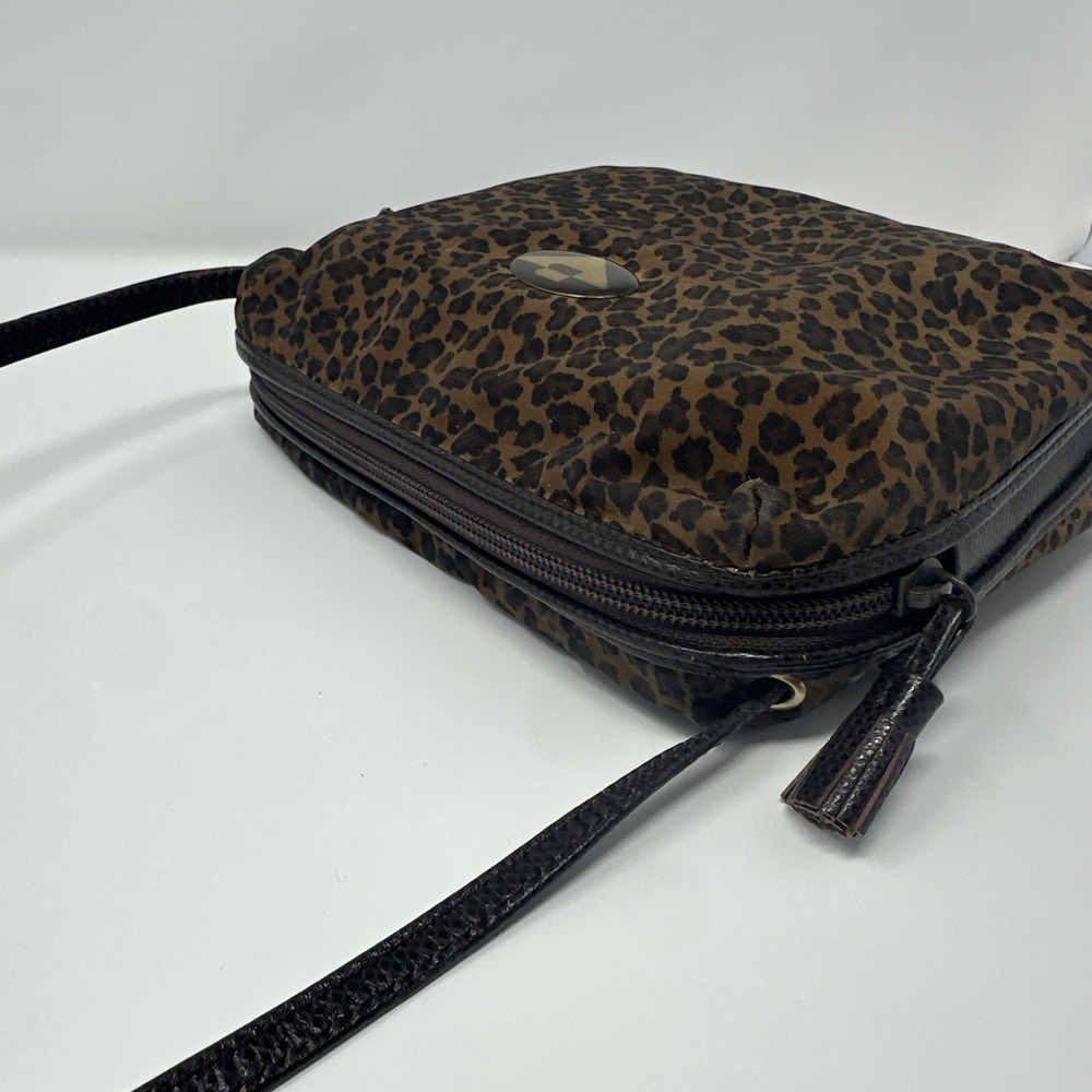 Vintage 1980s Bottega Venetta Crossbody Small Purse - Leopard Cheetah Print - Picture 6 of 12